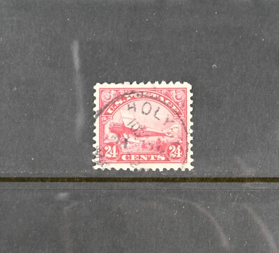 USA Scott # C6 VF Used 24c Air Mail BOB Stamp Cat $30 - Image 1 of 2