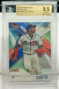 Ronald Acuna Jr. 2018 Bowman's Best RC Refractor #51 - BGS 9.5 GEM MINT - BRAVES - Picture 1 of 2