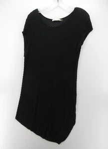 Alice Olivia Dress Women Medium Black Cashmere Blend Minimalist Asymmetrical Hem - Picture 1 of 10