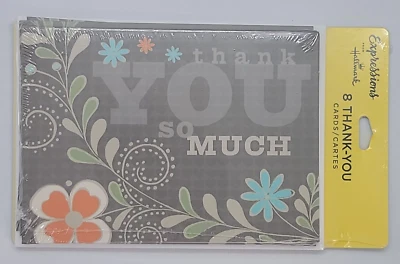 Hallmark Expressions 8 Thank-You Cards & Envelopes Blank Inside Notes Notecards - Image 1 of 4