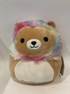 Squishmallow Leonard Rainbow Mane Lion Pastel Plush 7” New - Picture 1 of 3