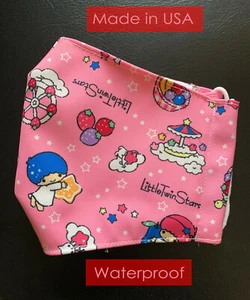 Little Twin Stars Reusable Washable Pink Double Layer Filter Pocket Face Mask - Picture 1 of 3