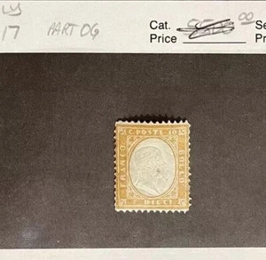 Sello de Italia # 17 Parte Como Nuevo Original Raro Alto CV Italiano Extranjero Cerdeña Vendedor APS - Imagen 1 de 6