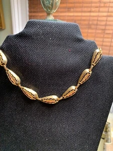Collar Vintage Años 40 Heavy Volupte Tono Dorado Art Deco - Imagen 1 de 7