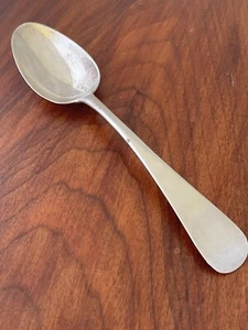 PETER ACHEMBO GEORGIAN STERLING SILVER SERVING SPOON OLD ENGLISH 1742 NO MONO - Picture 1 of 4