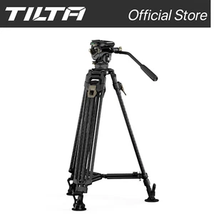 Tilta 75mm Cine Fluid Head w/ 2-Stage One Touch Carbon Fiber Tripod Legs 8KG NEU - Picture 1 of 13
