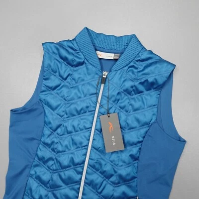 KJUS Retention Vest Golf Blue Stretch Women's Regular Fit Size S / 36 $249 - Image 1 of 4