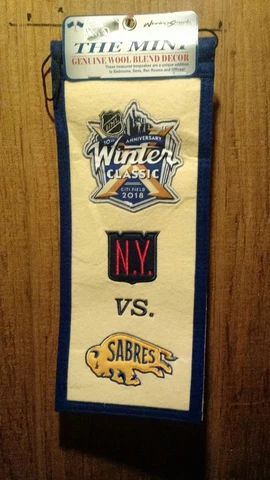 2018 NHL WINTER CLASSIC WOOL MINI BANNER NEW YORK RANGERS BUFFALO SABRES Cover