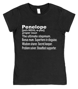 Personalised Stepmum Definition T-Shirt Affectionate Gift from Stepdaughter Son - Picture 1 of 10