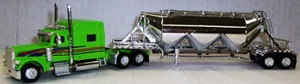 Trucks N' Stuff HO Peterbilt 389 Truck Tractor & Pneumatic Bulk - Lime2 O-O 1/87  - Bild 1 von 1