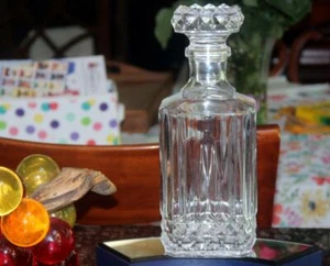 Bourbon licor whisky 9,5"H decantador barra tapón de corte cristalino irlandés - Imagen 1 de 5