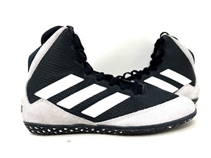 Adidas Men's Mat Wizard 5 Wrestling Shoes Black/White Size:9.5 #FZ5381 182C