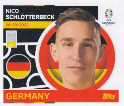 PANINI FUßBALL UEFA EM EURO 2024 DEUTSCHLAND Topps sticker football European Championship Euro 2024 no. GER 5: Nico Schlotterbeck Germany picture