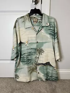 Tommy Bahama Shirt Mens XL Button Up 100% Silk Short Sleeve Hawaiian - Picture 1 of 6