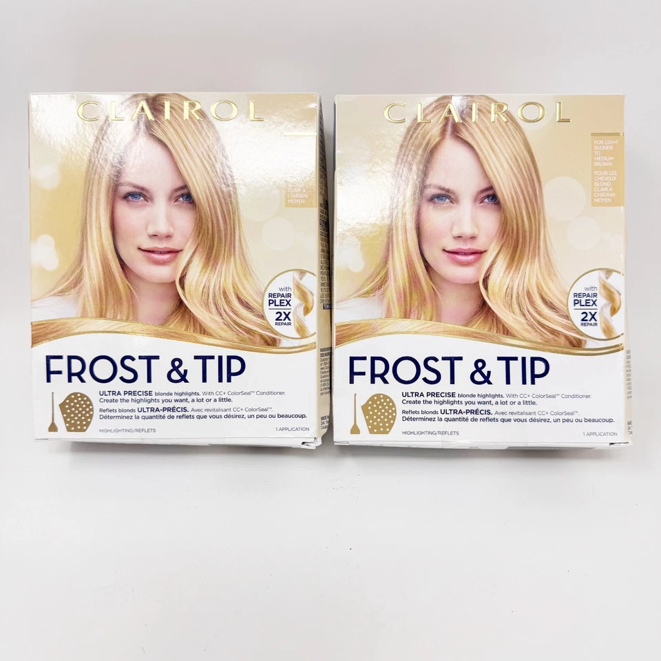 4x Clairol Frost & Tip Ultra Precise Light Blonde to Medium Brown Hair