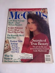 1991 August McCall’s Magazine, ANDIE MacDOWELL, True Beauty Secrets (MH224) - Picture 1 of 3