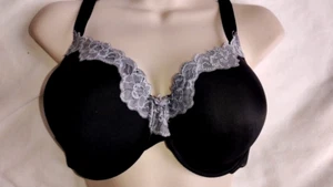 Sujetador Maidenform Sweet Nothings Talla EU 60E Sumergible Con Aros Negro Gris Clip Espalda - Imagen 1 de 8