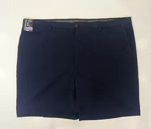 Clearance- 46 Big Roundtree & Yorke Performance Chino Flat Shorts 7"I Navy - Picture 1 of 10