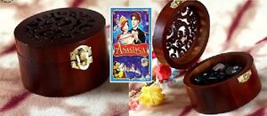 VINTAGE CIRCLE WOODEN  MUSIC BOX : ♫ Anastasia:Once Upon A December ♫