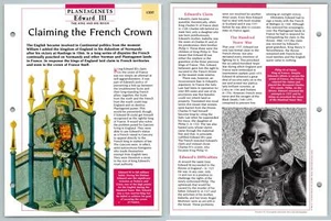 Claiming French Crown - 1337 Plantagenets Atlas Kings & Queens Of GB Maxi Card - Picture 1 of 1
