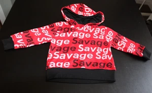 New York Sovereign State SAVAGE Toddler 2T Red Hooded Sweatshirt - Picture 1 of 4