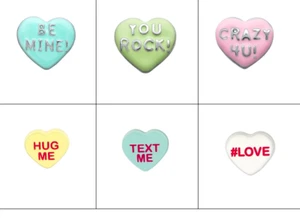 New Origami Owl Valentine's Day Conversation Hearts Charms Ships in 24 - Picture 1 of 7