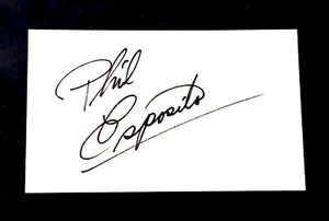 PHIL ESPOSITO HOF HOCKEY BOSTON BRUINS SIGNED AUTOGRAPHED INDEX CARD 3X5 - Picture 1 of 1