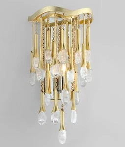 Corbett Kiara 1 Light Wall Sconce Gold Leaf 286 -11 120v E12 Candelabra 60w - Picture 1 of 7