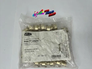 Zurn QEUFC33GX Expansion Fittings Brass Adapter 1/2" EX PEX x 1/2" FPT -25 Pack - Picture 1 of 3