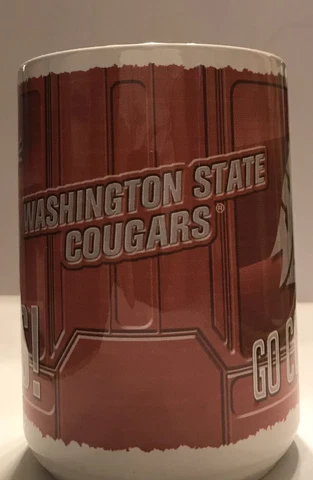 Washington State Cougars Ceramic/Porcelain Cup Mug BRAND NEW NEVER USED Cover