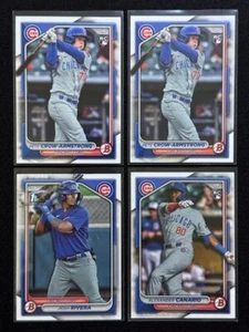 2024 Bowman - Chicago CUBS Lot of (4) P.Crow-Armstrong, A.Canario Rookies ++ - Picture 1 of 4