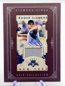 Roger Clemens 2016 Diamond Kings #134 Mini Game Used Jersey Card #/99 Yankees - Picture 1 of 2