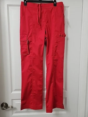 Nuevo con etiquetas Pantalones Exfoliantes Beyond Talla Med Blaire Rojo Recto 9 Bolsillos Elastizados Tiro Medio Foto 1 de 4