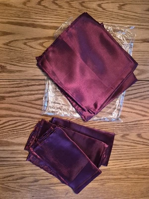 135 Burgandy 20 X 20 Satin Cloth Napkins - Image 1 of 3