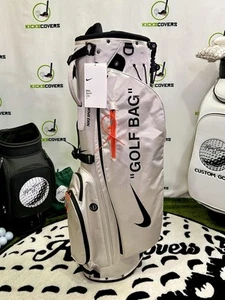 Nike Sport Lite “GOLF BAG” Off-White Inspired Golf Bag W/ Zip Tie Brown Orange - Picture 1 of 6