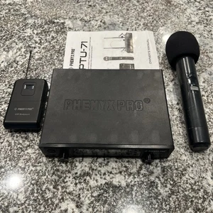 Phenyx Pro PTU-71 Wireless Microphone System, Dual Wireless 1 Mic No Power Cable - Picture 1 of 11