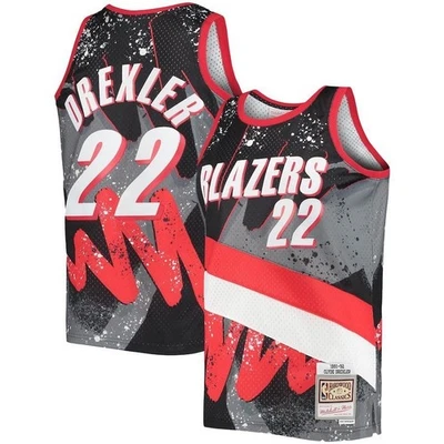 Camiseta Clyde Drexler Portland Trail Blazers Mitchell & Ness tamanho P Hyper Hoops - Imagem 1 de 4