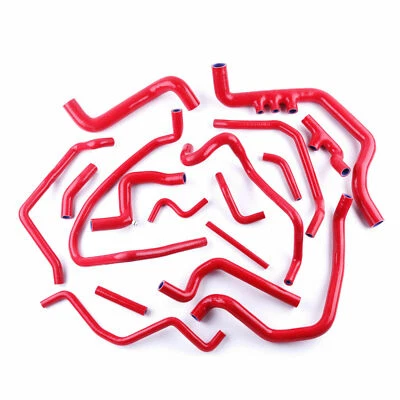 Radiator Coolant Heater Hose Kit For 03-09 Renault Megane II 225 230RS 2.0T Red - Image 1 of 4