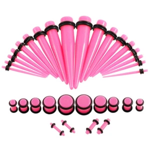 36Pcs/set Ear Stretchers Acrylic Ear Plugs Expander Taper Gauges Stretching Kit - Picture 1 of 26