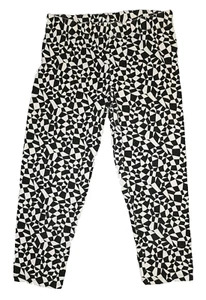 NO BOUNDARIES BLACK WHITE GEOMETRIC CAPRIS JUNIORS Size S (3-5) - Picture 1 of 4