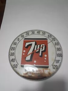 Vintage 7-Up Thermometer Nothing Does It like 7-up 12" working vintage advtising - Picture 1 of 2