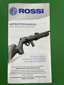 Original ROSSI Bolt Action Rimfire Rifle Safety, Operating, INSTRUCTION MANUAL - Picture 1 of 5