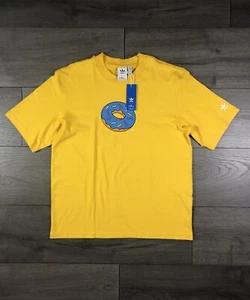 Adidas Originals x The Simpsons Donut DOH Yellow Tee Men’s Size Medium New - Picture 1 of 7