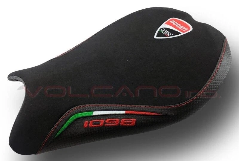 Ducati 848 1098 1198 Volcano design Saddle cover Anti scivolo black italy flag r Foto 1 de 4