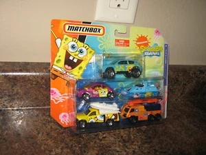 2009 Matchbox Spongebob Squarepants 5 Car Gift Pack VW Beetle Jeep Ford - Picture 1 of 3
