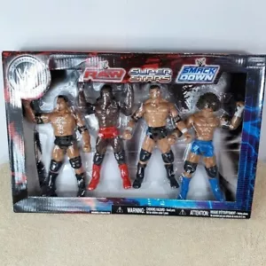 Jakks WWE Superstars RAW SMACKDOWN NEW 4 Figure Set Batista Orton Booker Carlito - Picture 1 of 8