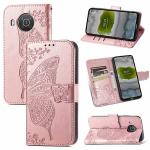 NEW Butterfly Bling Leather Flip Wallet Stand Case For NOKIA G300 5G
