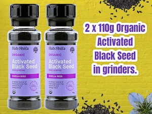 Hab Shifa Organic Activated Black Seeds Grinder 110g x 2 - Many health benefits - Picture 1 of 12