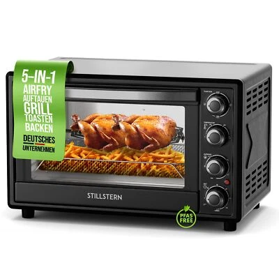 Minibackofen mit Umluft (35L) Drehspieß, Timer, 1600W, Doppelglastür, DE Version - Bild 1 von 4