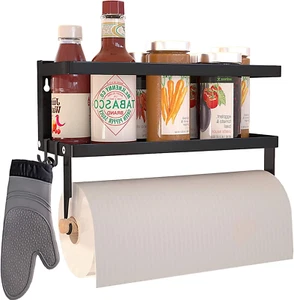 Magnetic Paper Towel Holder for Refrigerator, Magnetic Spice Rack,Magnetic Shelf - Picture 1 of 12